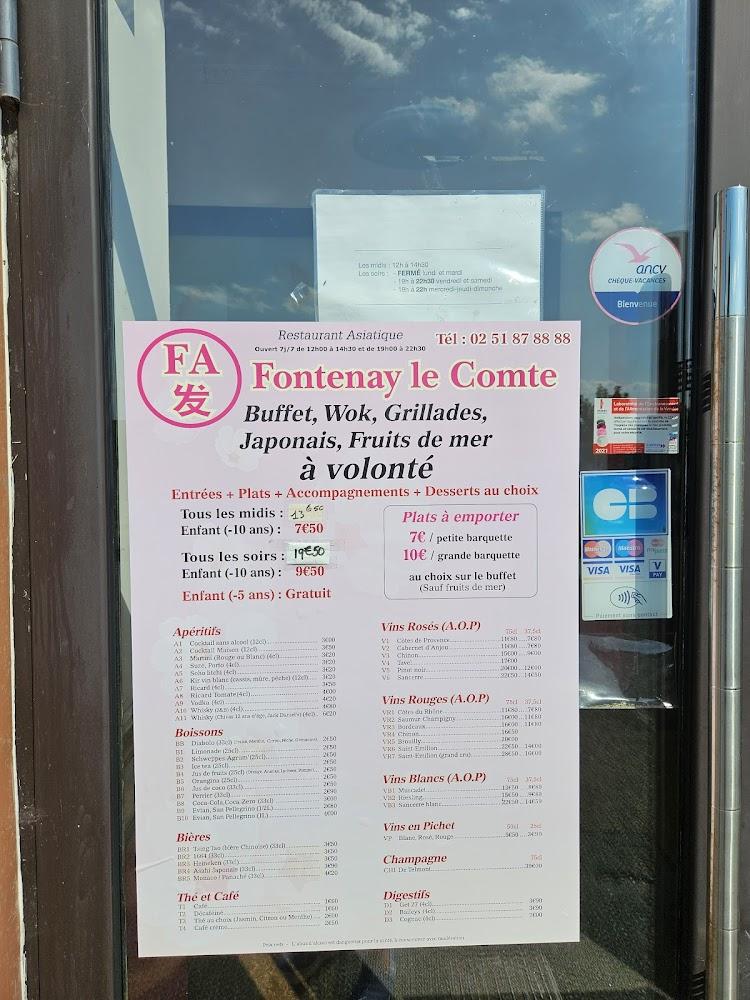 FA Restaurant asiatique, Buffet-Wok - Menu Image 1